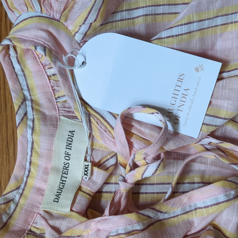 Daughters Of India Poet Mini Dress ~ Pink Sorbet - Picture 13 of 14